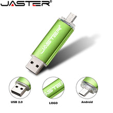 Load image into Gallery viewer, Custom Logo Colourful OTG USB Flash Drive Usb 2.0 Pen Drive for Android SmartPhone/PC 8GB 16GB 32GB 64GB type-C Pendrive Gifts

