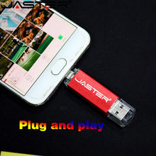 Load image into Gallery viewer, Custom Logo Colourful OTG USB Flash Drive Usb 2.0 Pen Drive for Android SmartPhone/PC 8GB 16GB 32GB 64GB type-C Pendrive Gifts
