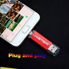 Load image into Gallery viewer, Custom Logo Colourful OTG USB Flash Drive Usb 2.0 Pen Drive for Android SmartPhone/PC 8GB 16GB 32GB 64GB type-C Pendrive Gifts
